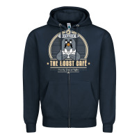 Navy the roost animal cafe Zipper Hoodie - artisFamous