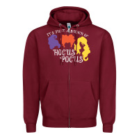 Burgundy hocus pocus shirt Zipper Hoodie - artisFamous