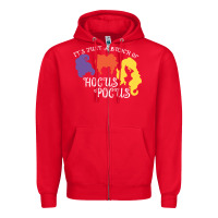 Red hocus pocus shirt Zipper Hoodie - artisFamous