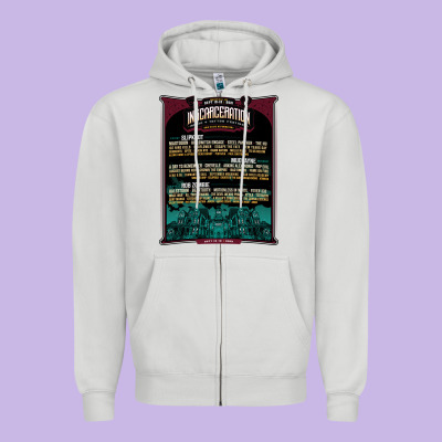 Face Mask Mansfield Ohio Inkcarceration Lineup Zipper Hoodie Designed By Artisfamous