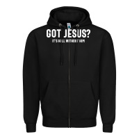 Black Got Jesus It's Hell Without Him - Christian Zipper Hoodie - artisFamous