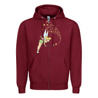 Burgundy tinkerbell magic Zipper Hoodie - artisFamous