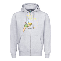 Heather Grey tinkerbell magic Zipper Hoodie - artisFamous