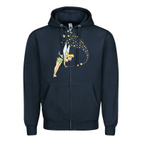 Navy tinkerbell magic Zipper Hoodie - artisFamous