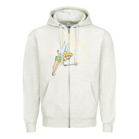 Oatmeal Heather tinkerbell magic Zipper Hoodie - artisFamous