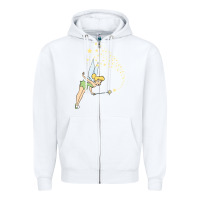 White tinkerbell magic Zipper Hoodie - artisFamous