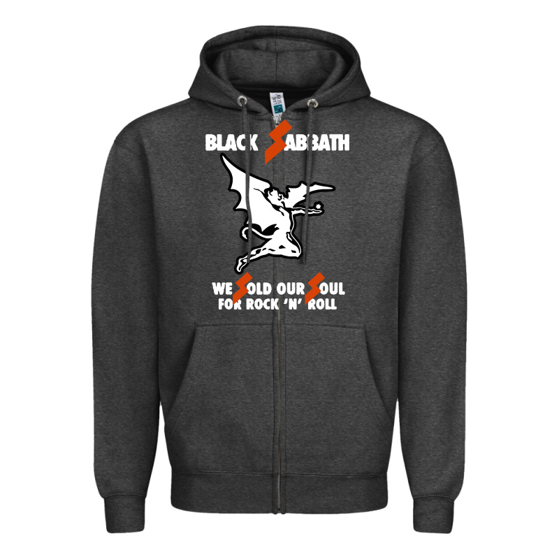 Black Rock And Roll Zipper Hoodie by artisFamous | Teevron