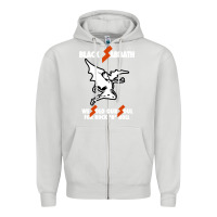 Dove Grey black rock and roll Zipper Hoodie - artisFamous