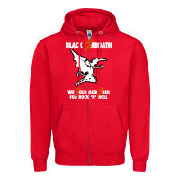 Red black rock and roll Zipper Hoodie - artisFamous