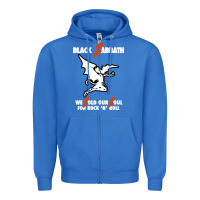 True Royal black rock and roll Zipper Hoodie - artisFamous