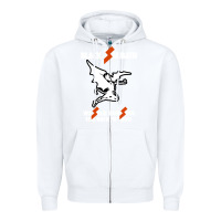 White black rock and roll Zipper Hoodie - artisFamous