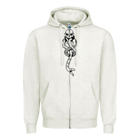 Oatmeal Heather dark mark Zipper Hoodie - artisFamous