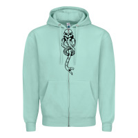 Seafoam dark mark Zipper Hoodie - artisFamous