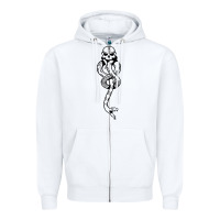 White dark mark Zipper Hoodie - artisFamous