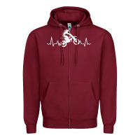 Burgundy dirt bike Zipper Hoodie - artisFamous