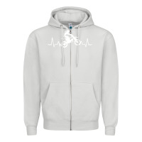 Dove Grey dirt bike Zipper Hoodie - artisFamous