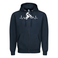 Navy dirt bike Zipper Hoodie - artisFamous