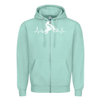 Seafoam dirt bike Zipper Hoodie - artisFamous