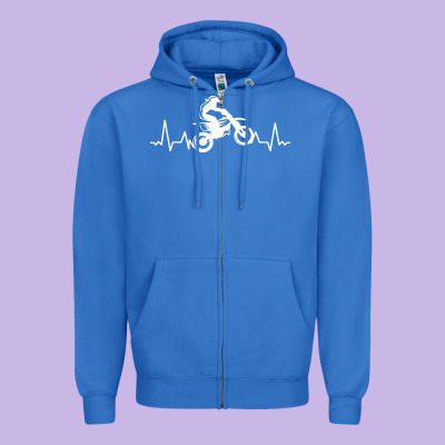 Dirt Bike Zipper Hoodie Designed By Artisfamous