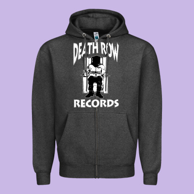 Death Row Records Black Zipper Hoodie Designed By Artisfamous