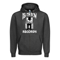 Charcoal Heather death row records black Zipper Hoodie - artisFamous