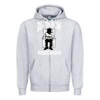 Heather Grey death row records black Zipper Hoodie - artisFamous