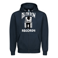 Navy death row records black Zipper Hoodie - artisFamous