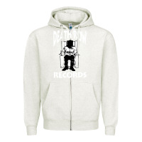 Oatmeal Heather death row records black Zipper Hoodie - artisFamous