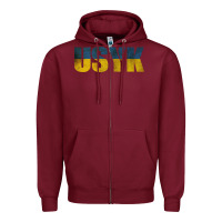 Burgundy USYK Zipper Hoodie - artisFamous