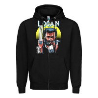 Black old man logan cover Zipper Hoodie - artisFamous