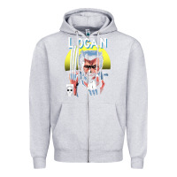 Heather Grey old man logan cover Zipper Hoodie - artisFamous