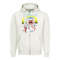 Oatmeal Heather old man logan cover Zipper Hoodie - artisFamous