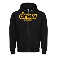 Black drew smile house Zipper Hoodie - artisFamous