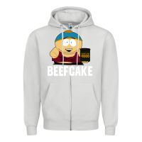 Dove Grey beefcake Zipper Hoodie - artisFamous