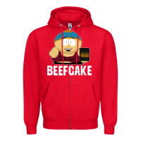 Red beefcake Zipper Hoodie - artisFamous