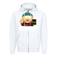 White beefcake Zipper Hoodie - artisFamous