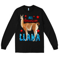 Black All American Lama Long Sleeve Tee - LillyAllenDesigns