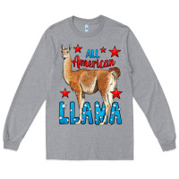 Heather Grey All American Lama Long Sleeve Tee - LillyAllenDesigns