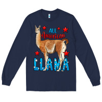 Navy All American Lama Long Sleeve Tee - LillyAllenDesigns