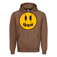 Chestnut Drew Smile House Zipper Hoodie - artisFamous