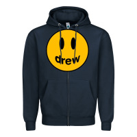 Navy Drew Smile House Zipper Hoodie - artisFamous