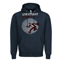 Navy streetlight manisfesto vertigo Zipper Hoodie - artisFamous