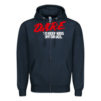 Navy dare shirt Zipper Hoodie - artisFamous