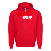 Red dare shirt Zipper Hoodie - artisFamous