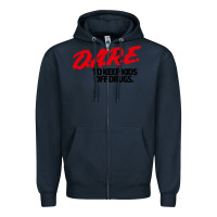Navy dare shirt Zipper Hoodie - artisFamous