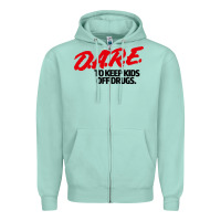 Seafoam dare shirt Zipper Hoodie - artisFamous