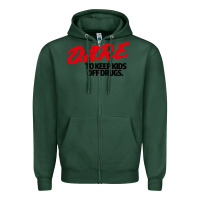 Sports Green dare shirt Zipper Hoodie - artisFamous