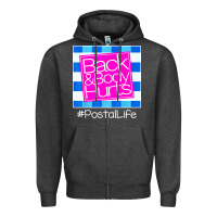 Charcoal Heather back and body hurts Zipper Hoodie - artisFamous