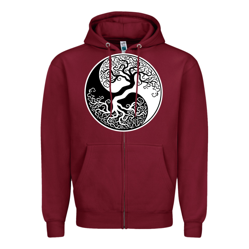 Tree Of Life Yin Yang Zipper Hoodie by artisFamous | Teevron
