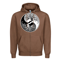 Chestnut tree of life yin yang Zipper Hoodie - artisFamous